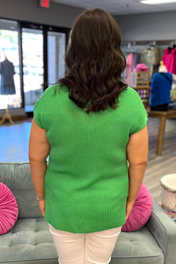 ELIZA Pocket Sweater (Kelly Green) - Sassy & Southern