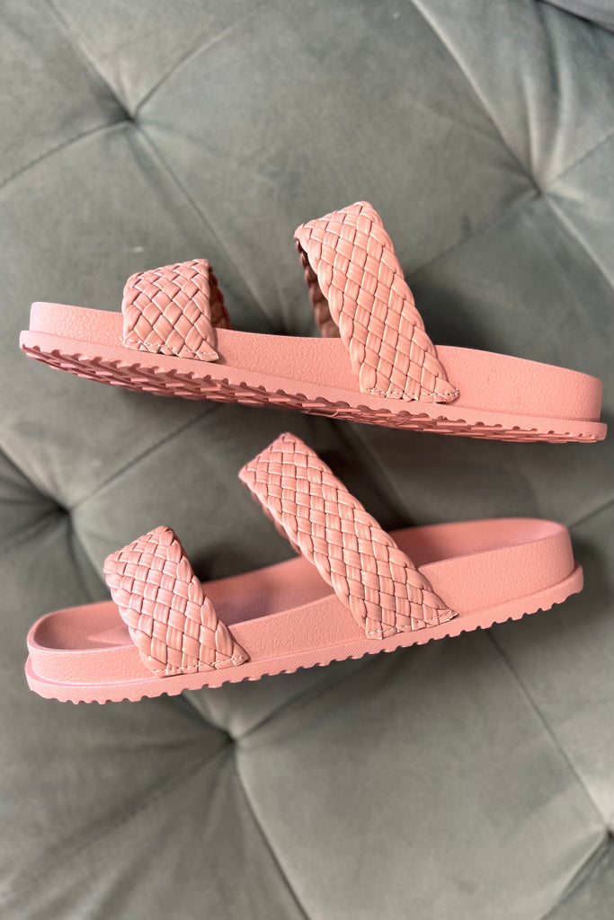KENDALL Light Pink Slide on Braided Shoes - Sassy & Southern