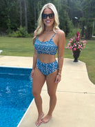 RAE Blue Two Piece Swimsuit Set Top & Bottoms (S-2X) - Sassy and Southern