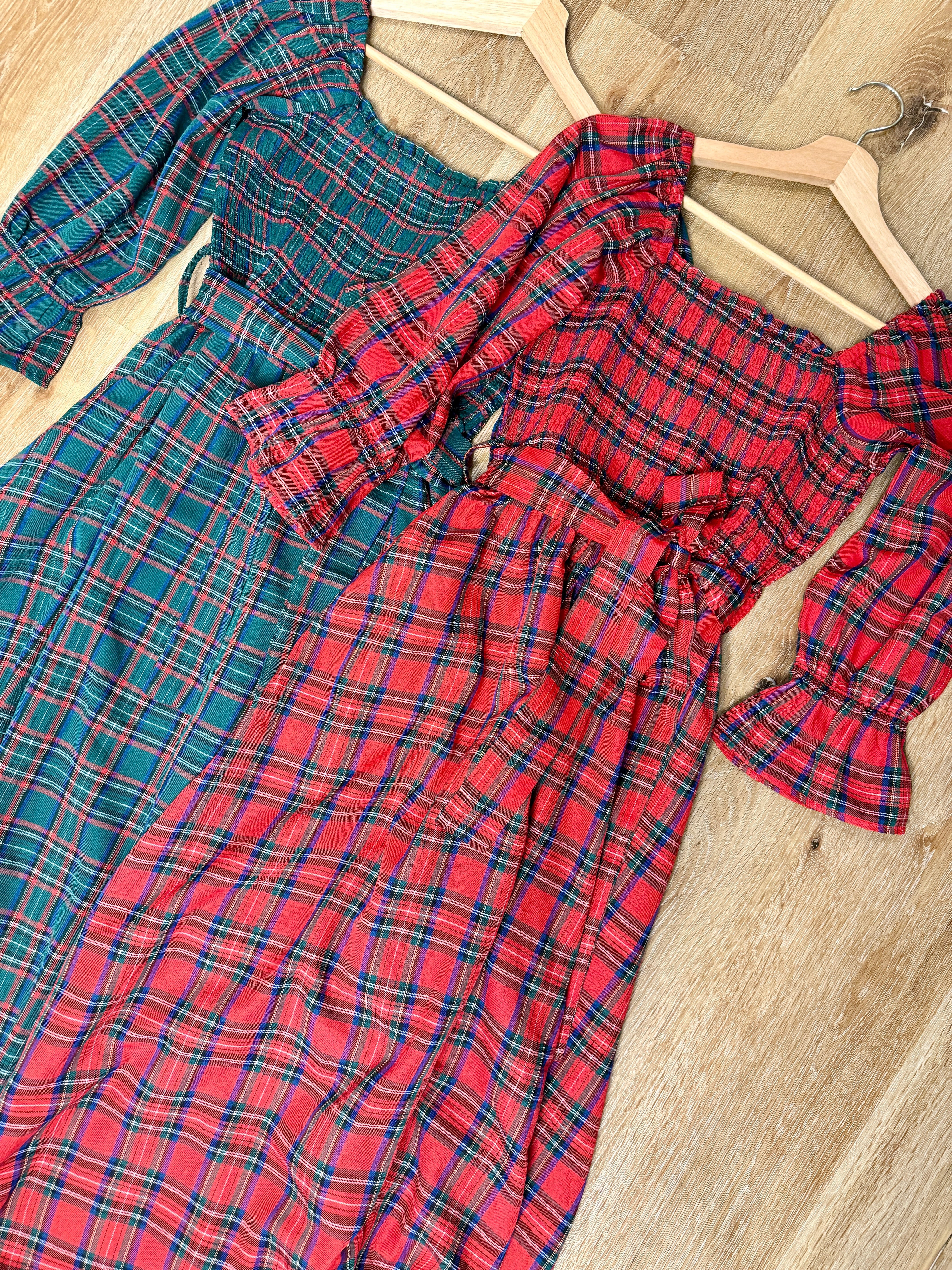 plaid dress red and green Maxi Dress Green Red Plaid Dress Checkerboard Trendy V Neck Design Bohemia  Long Dresses Casual Oversized Vestido