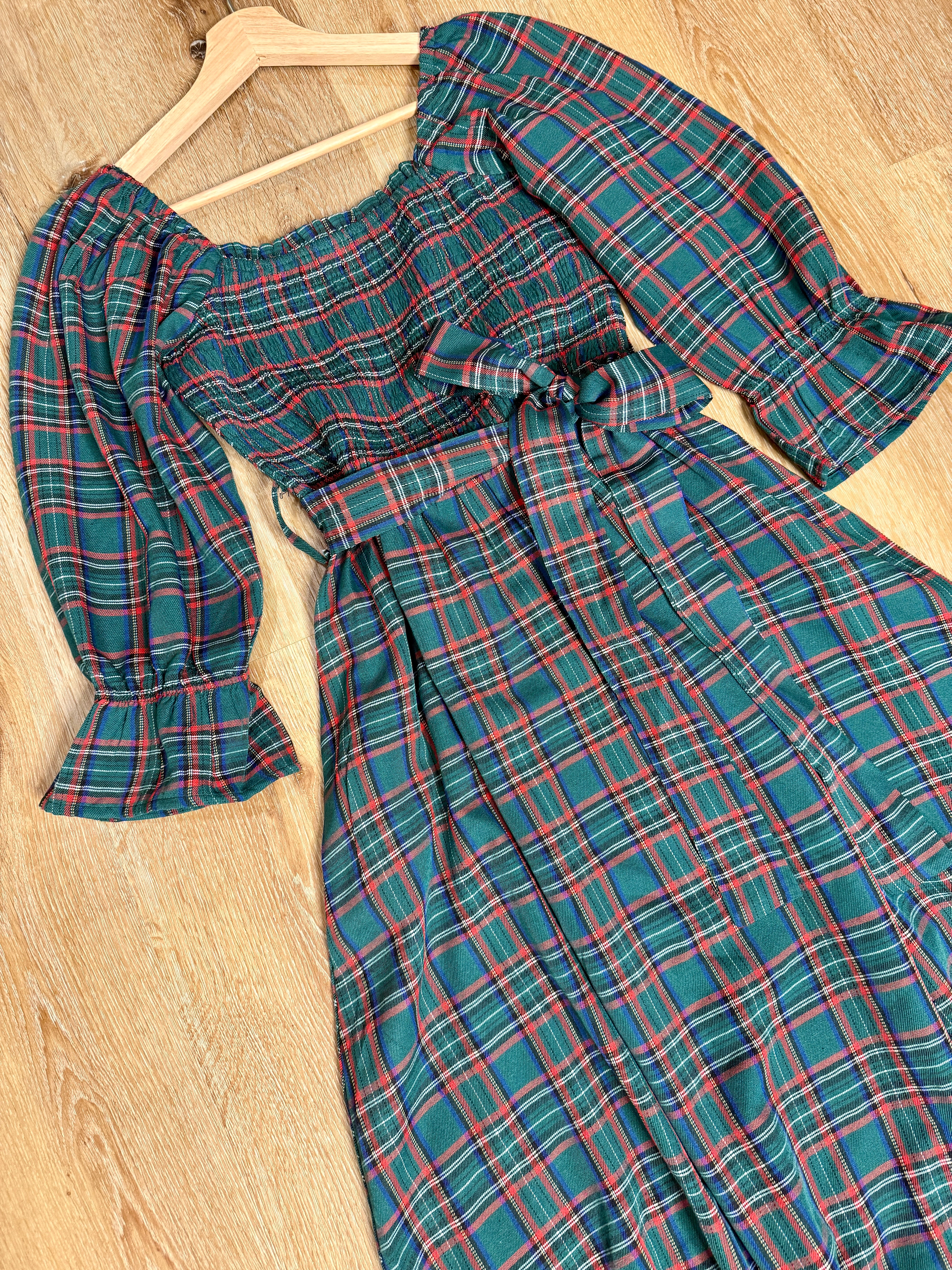 JOY Plaid Midi Dress (Red or Green) | Women's | Sizes S-XL | Sassy & Green Plaid / XL JOY Plaid Midi Dress (Red or Green) | Women's | Sizes S-XL | Sassy & Green Plaid / XL