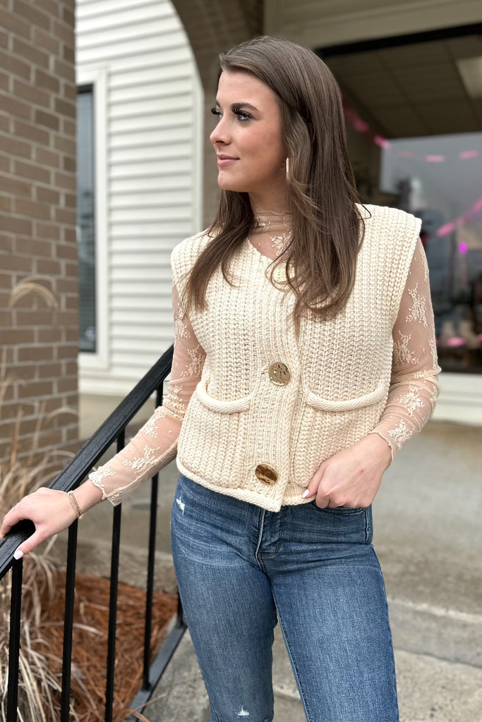 BAILEY Button Down Chunky Sweater - Sassy & Southern