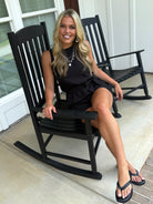 SKYLAR Black Romper With Belt Tie - Sassy and Southern
