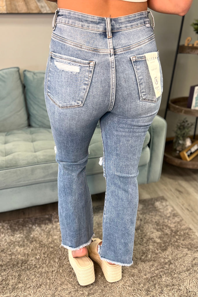 Risen Ankle Flare Jeans - Sassy & Southern