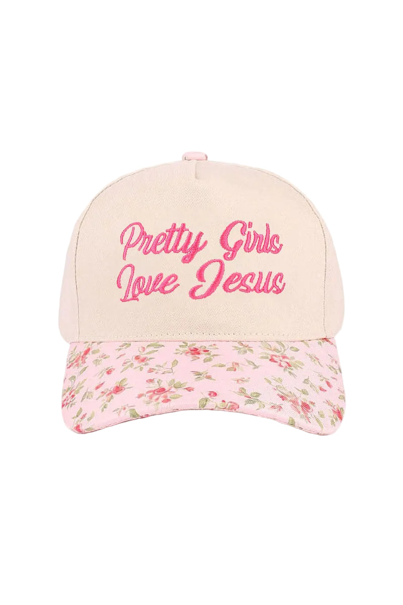 Pretty Girls Love Jesus Floral Hat/Cap | Women display picture 3