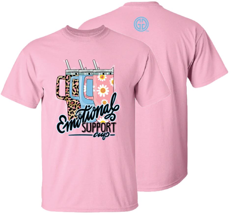 Emotional Support Stanley Cup Girlie Girl T-Shirt - Sassy & Southern