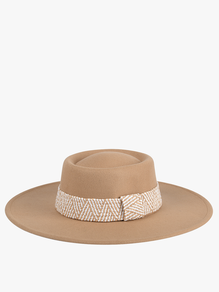 Boho Wide Brim Hat (Ivory or Tan) - Sassy & Southern