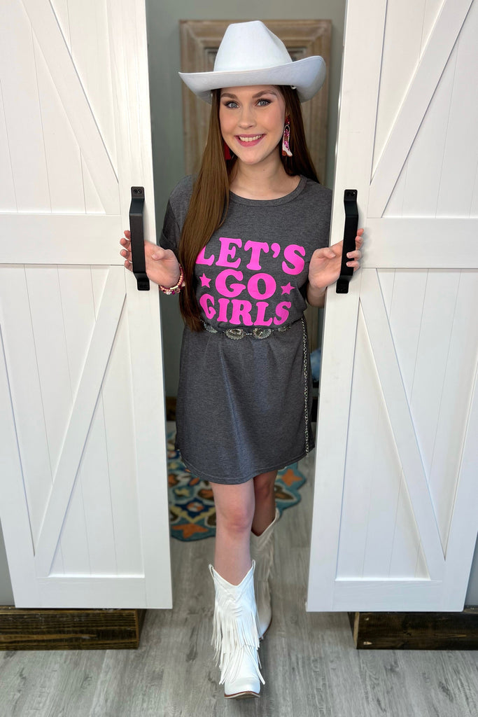 Let's Go Girls T-Shirt Dress - Sassy & Southern